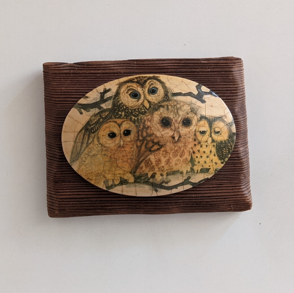 Vintage Owl Picture Wall Art